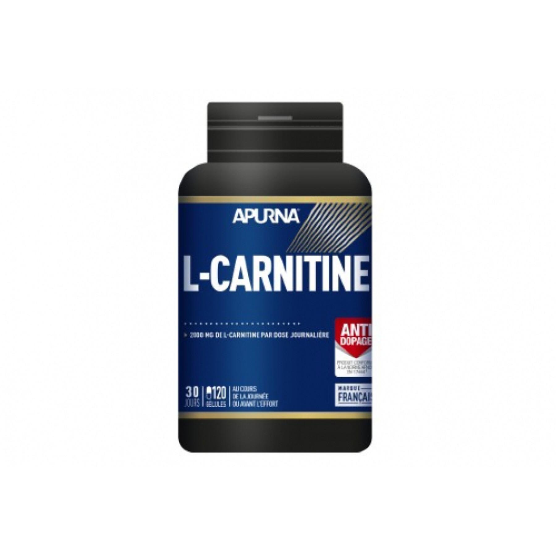 Tarro de 120 cápsulas Apurna L-Carnitine