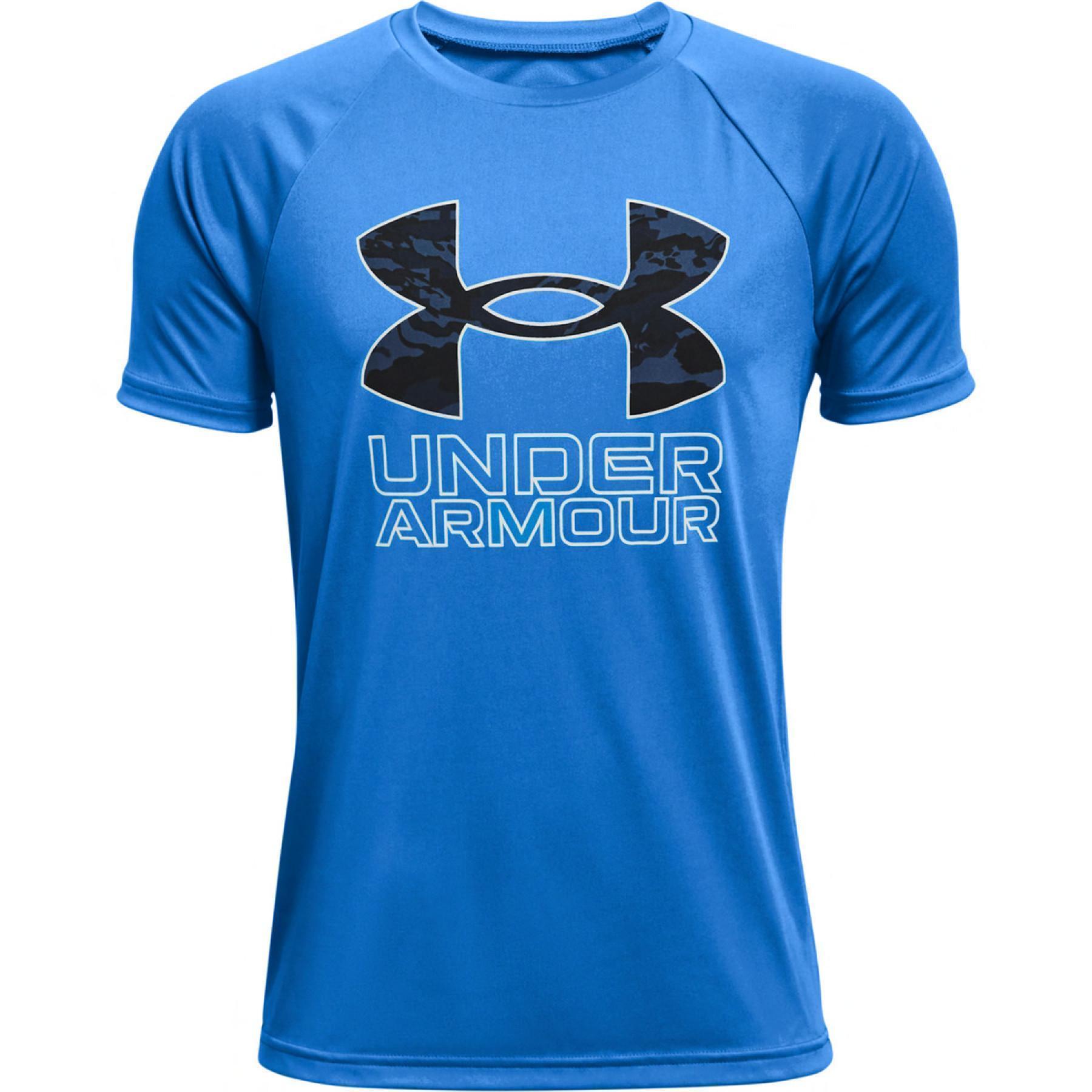 Camiseta de niño Under Armour à manches courtes Tech Hybrid Print Fill