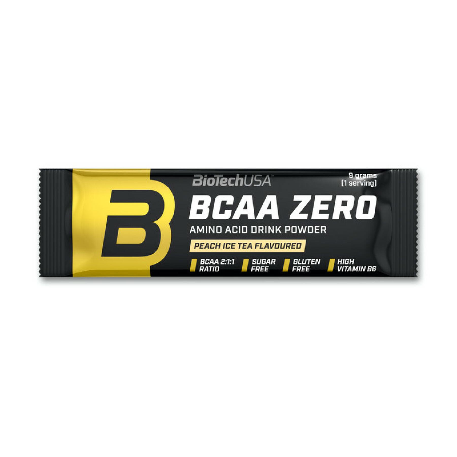 50 paquetes de aminoácidos Biotech USA bcaa zero - Kiwi-lime - 9g