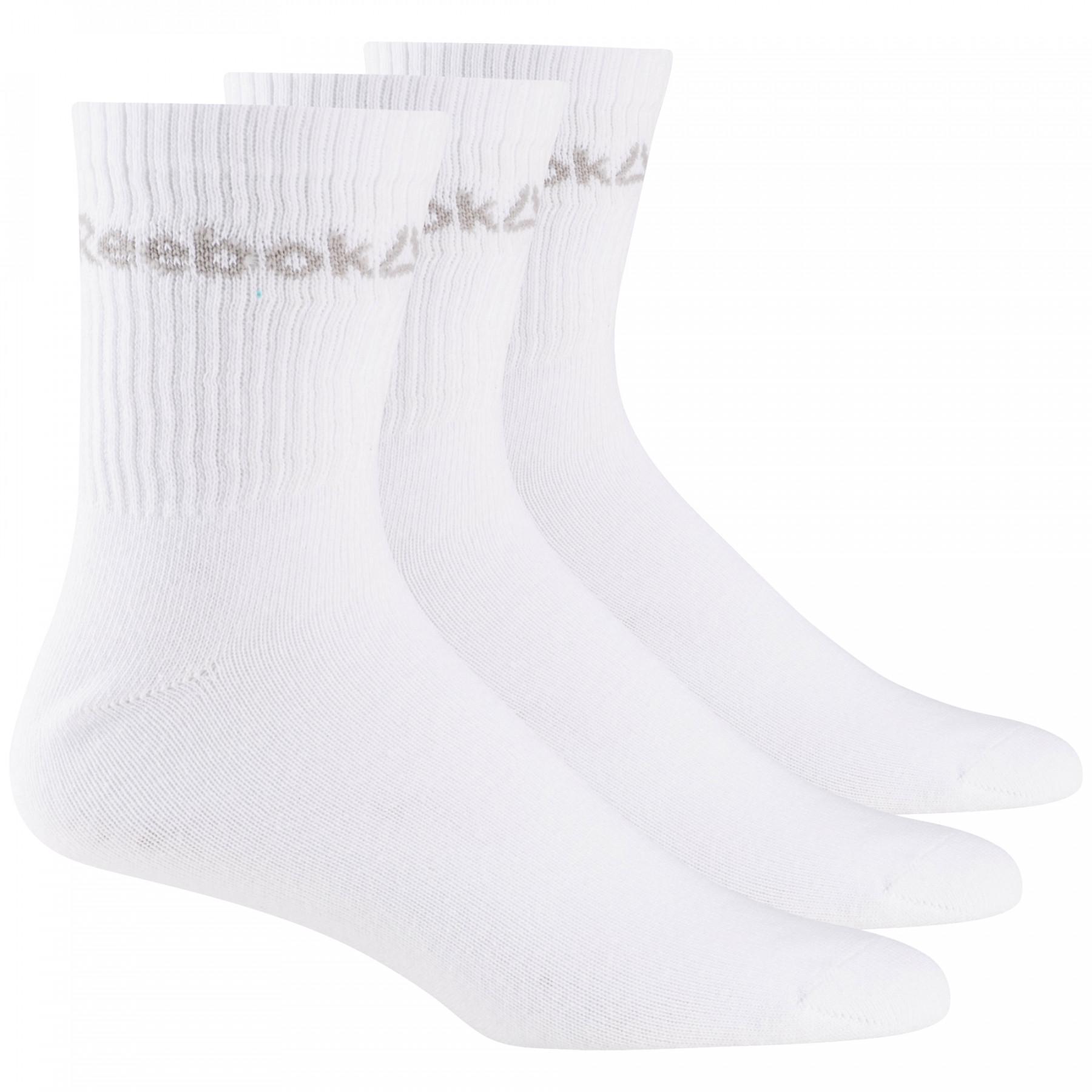 Juego de 3 pares de calcetines de media caña Reebok Active Core