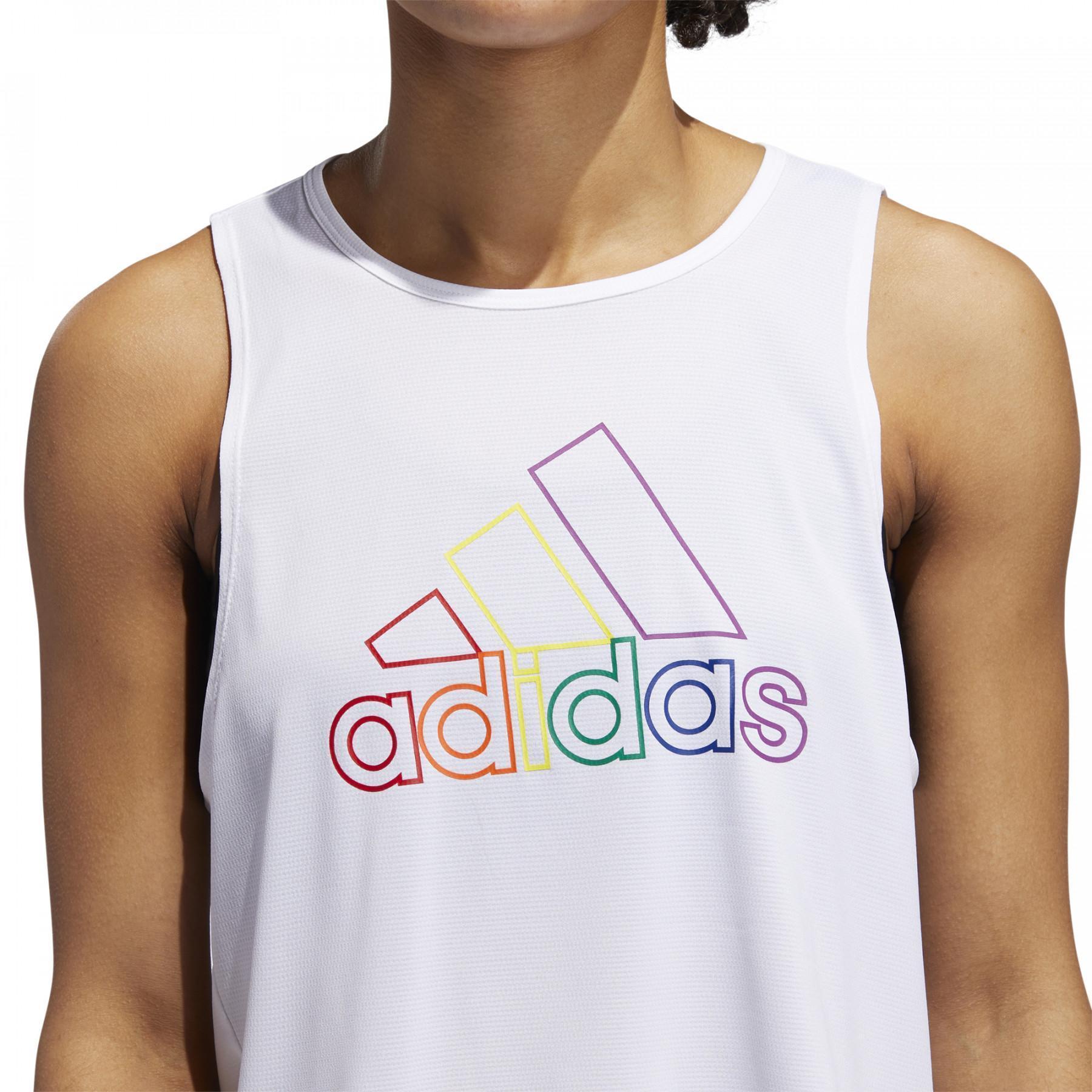 Camiseta de tirantes para mujer adidas Own the Run Pride