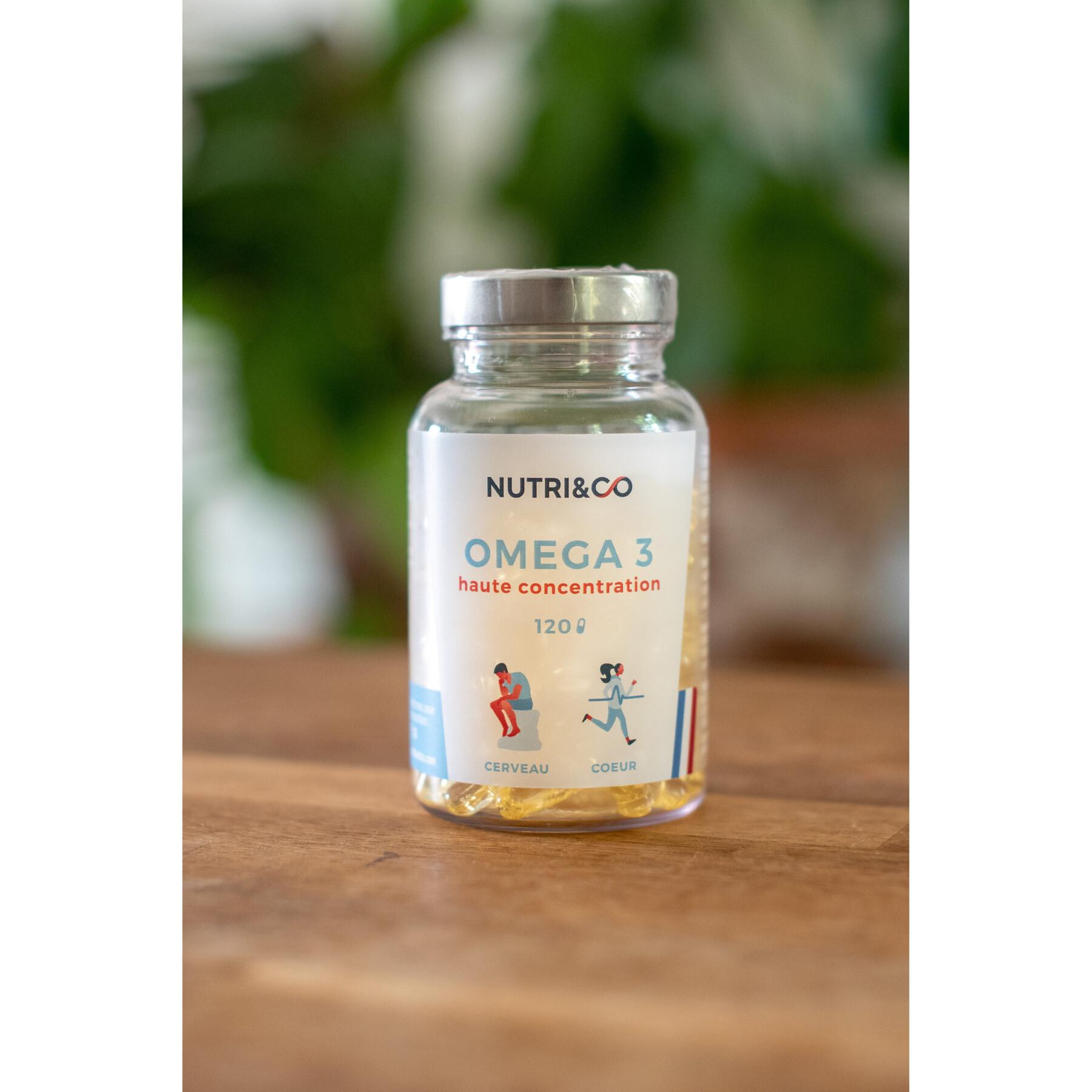 120 cápsulas de aceite de pescado salvaje omega 3 Nutri&Co