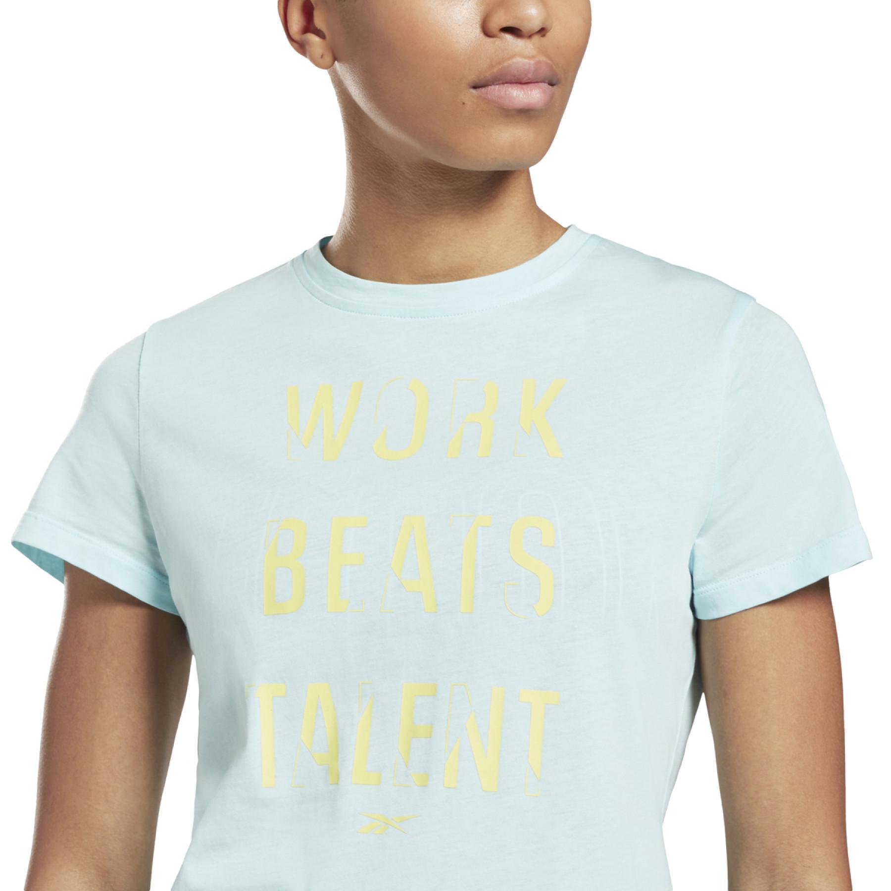 Camiseta de mujer Reebok Work Beats Talent Graphic
