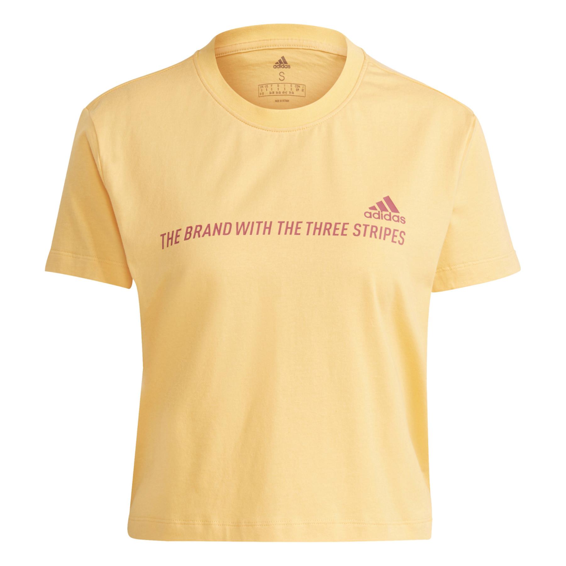 Camiseta de mujer adidas Gradient Logo Cropped