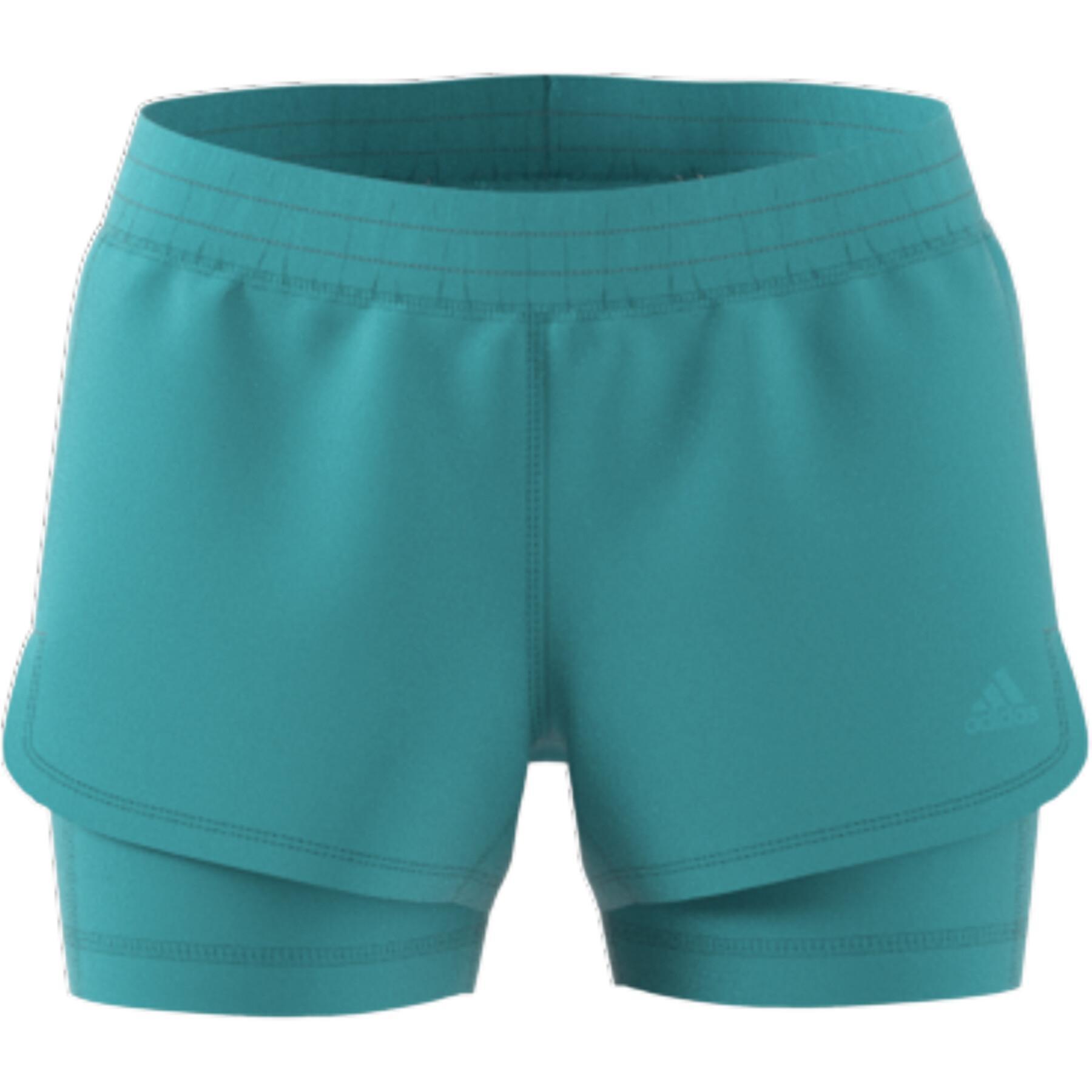 Pantalones cortos de mujer adidas Pacer Woven Two-In-One