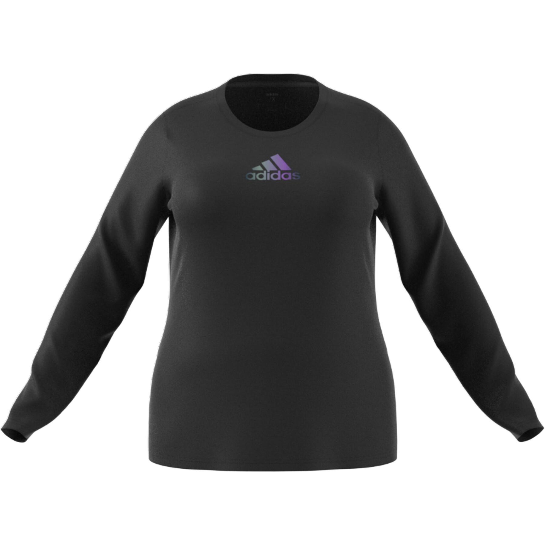 Camiseta de mujer adidas You for You Long Sleeve(Plus Size)