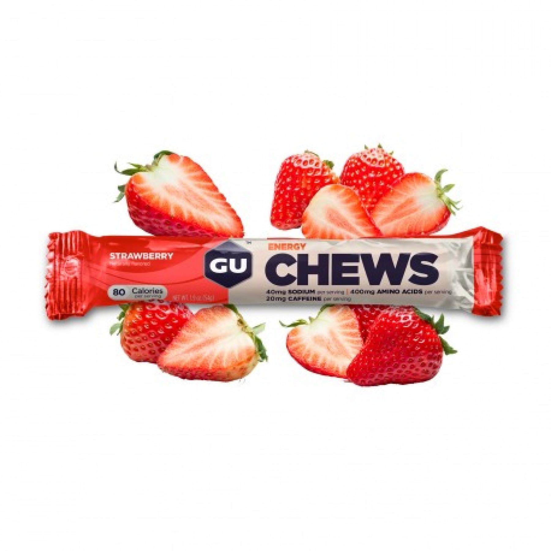 8 chicles Gu Energy fraise (x18)