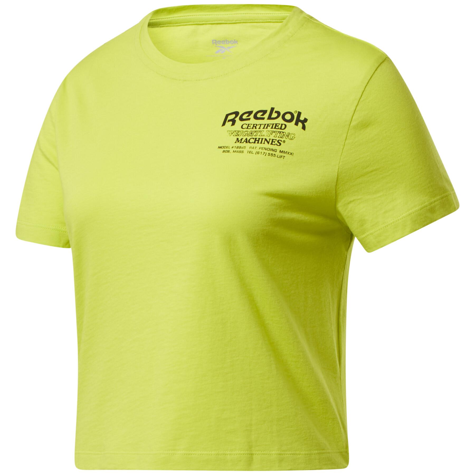 Camiseta de mujer Reebok TE OS Graphic- Crop