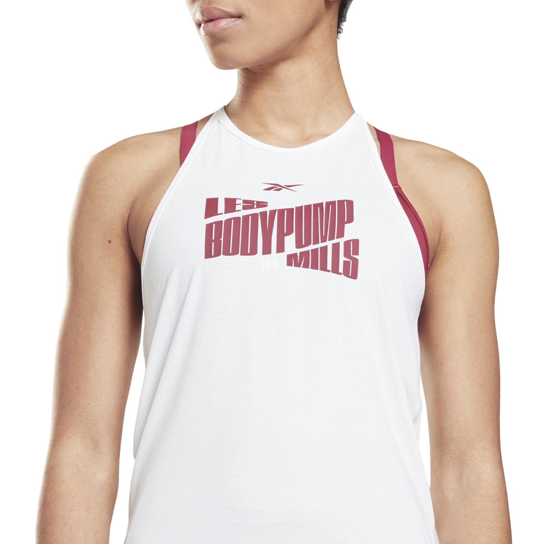 Camiseta de tirantes para mujer Reebok Les Mills® BodyPump® Activchill Graphic