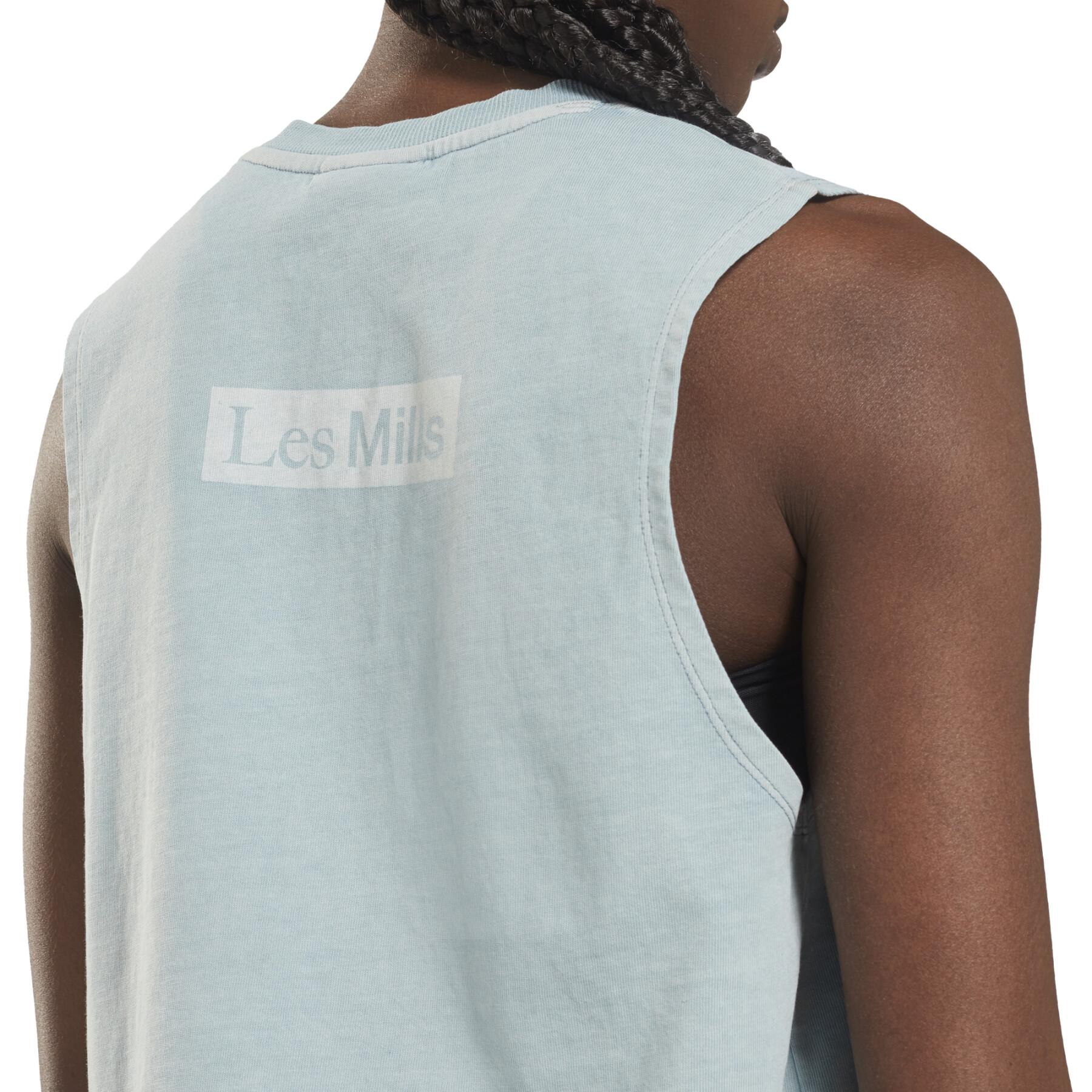 Camiseta de tirantes de colorante natural para mujer Reebok Les Mills® Deep-V