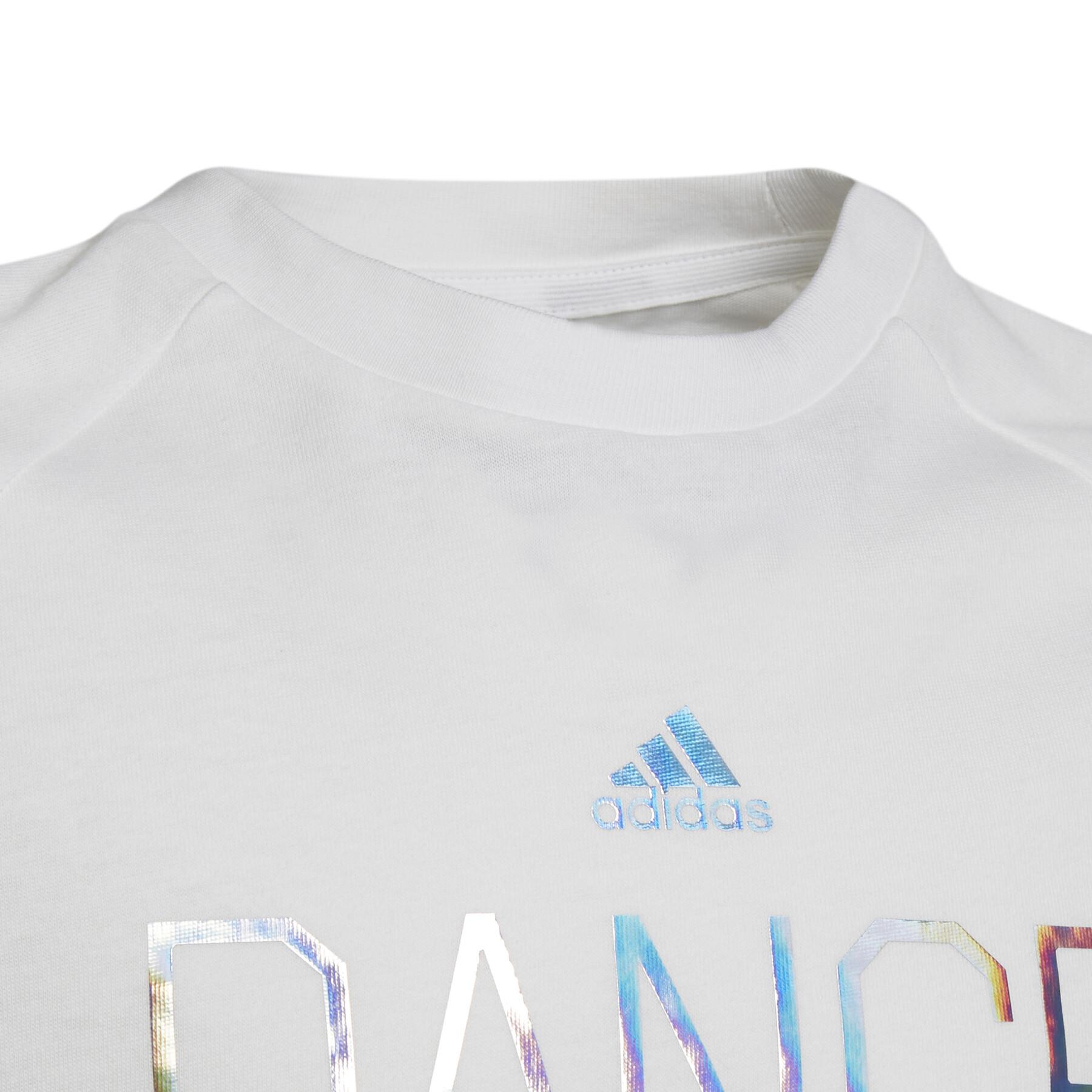 Camiseta de chica adidas Dance Metallic-Print