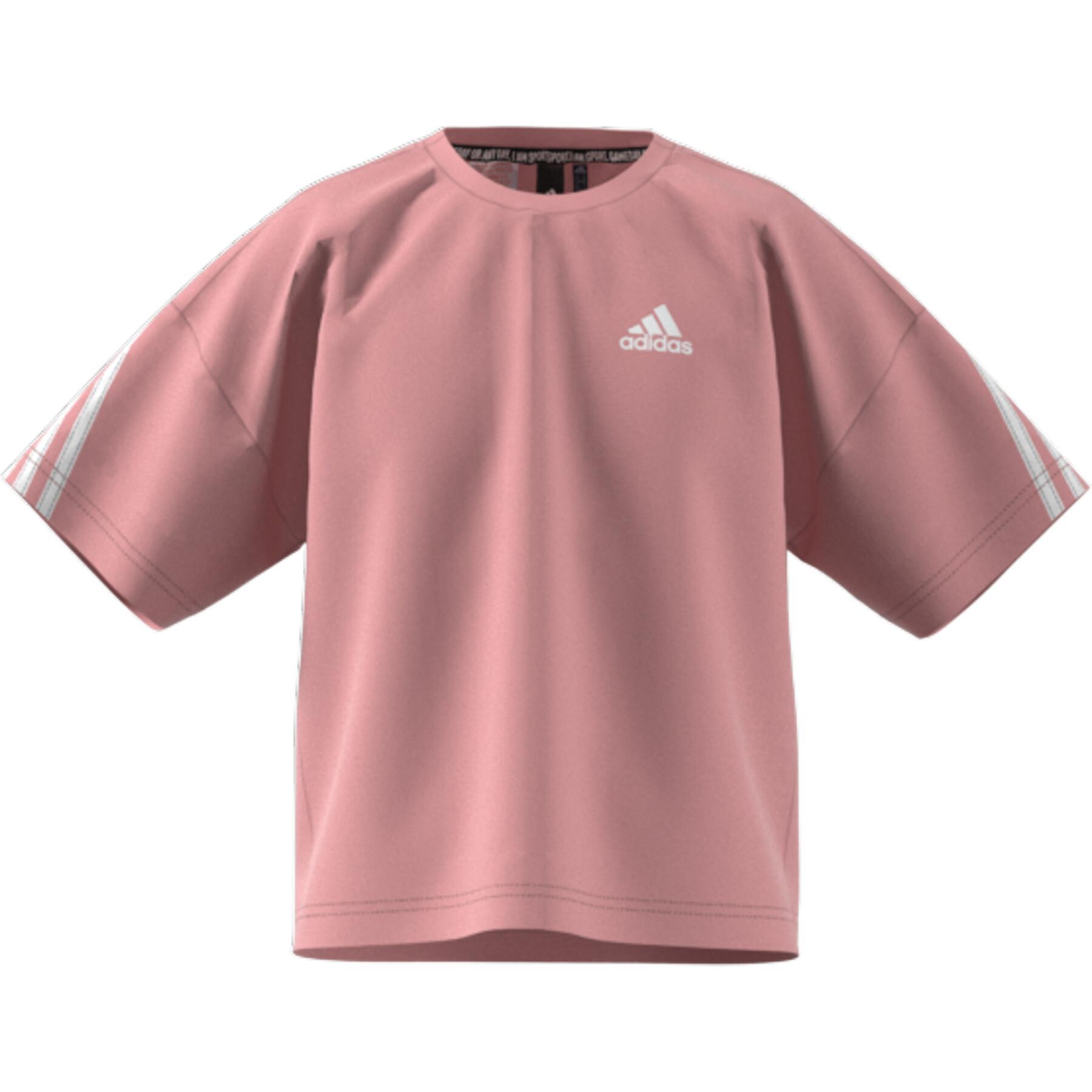 Camiseta de chica adidas Organic Cotton Future Icons Sport 3-Stripes Loose