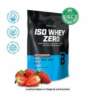 Paquete de 10 bolsas de proteínas Biotech USA iso whey zero lactose free - Fraise - 500g