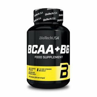 Pack de 12 botes de aminoácidos Biotech USA bcaa+b6 - 100 comp