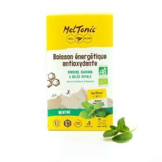 Caja de 6 sobres de bebida energética antioxidante ecológica menta Meltonic 35 g