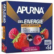 Paquete de 5 geles Apurna Energie Longue Distance Fruits Rouges - 35g