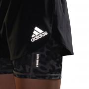 Pantalones cortos de mujer adidas Fast Two-in-One Primeblue Graphic